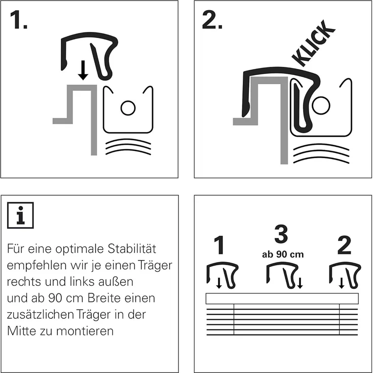 Deco Company Alu-Jalousie ohne Bohren, Zum Klemmen, Inkl. Klemmträgern, Sichtschutz, Lichtschutz, Blendschutz, Aluminium-Jalousie, Silber, 90 x 220 cm – Bild 6