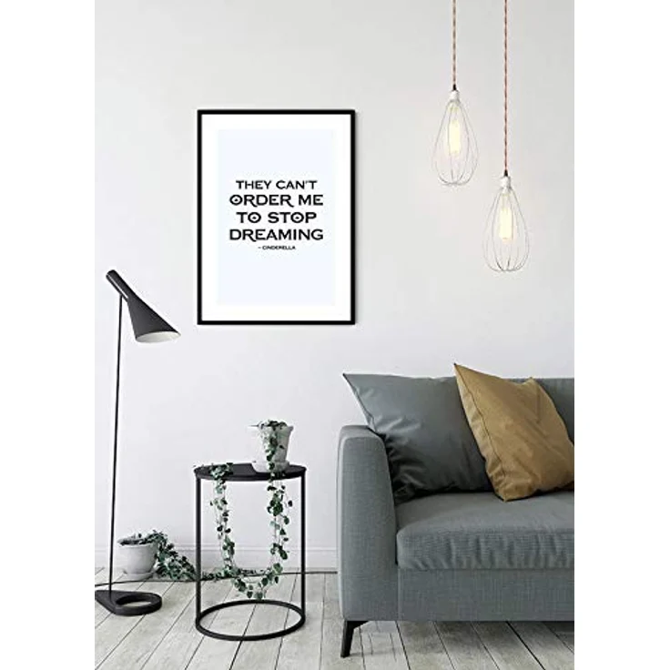 Komar Disney Wandbild Cinderella Quote, Kunstdruck 50x70cm, hochwertiger Druck, fotorealistisches Design für Kinderzimmer, ohne Rahmen, WB018-50x70 – Bild 5