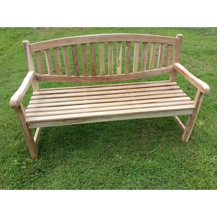 Teak Sitzbank Gartenbank Holzbank Teakbank Parkbank Gutshof nachhaltig 180cm