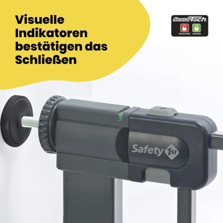Safety 1st 'Quick Close ST' Treppenschutzgitter, für Türbreiten 73 - 80 cm, Klemmbefestigung, Schwarz – Bild 7
