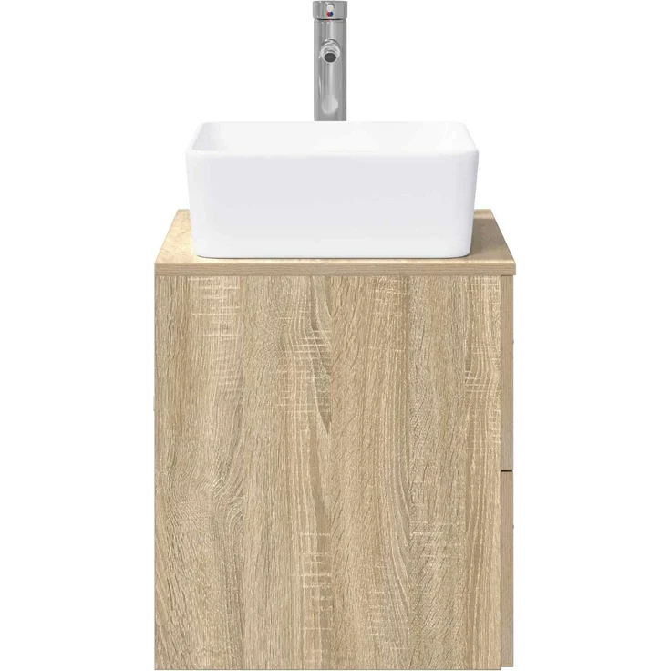 vidaXL Wandmontierter Waschbeckenunterschrank Sonoma-Eiche 3404392 – Bild 6
