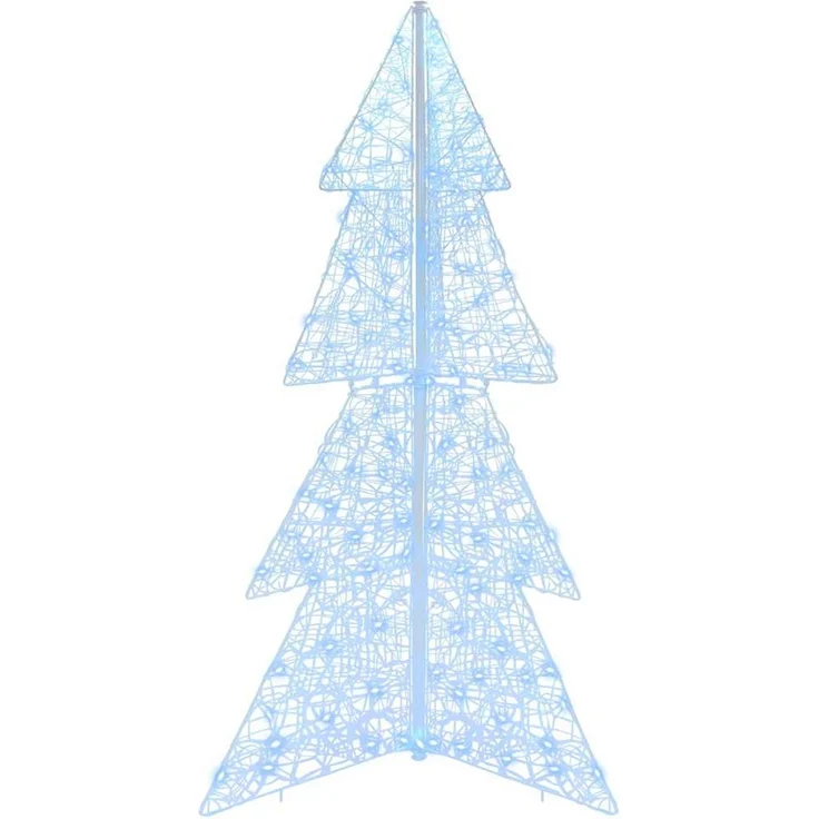 vidaXL Weihnachtsbaum Kaltweiß 150 cm Acryl 160 LEDs 42019207 – Bild 4