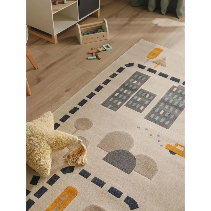 benuta Kinderteppich Juno, rechteckig, Höhe: 6 mm, Kunstfaser, Berber, Ethno-Style, Wohnzimmer – Bild 2