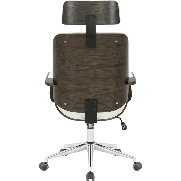 DELUKE® Bürostuhl Chefsessel KINGO Grau - 118x70x70, Weiß/Grau Kunstleder Metall Gestell ergonomische Bürostühle Homeoffice Stuhl mit Rollen – Bild 5