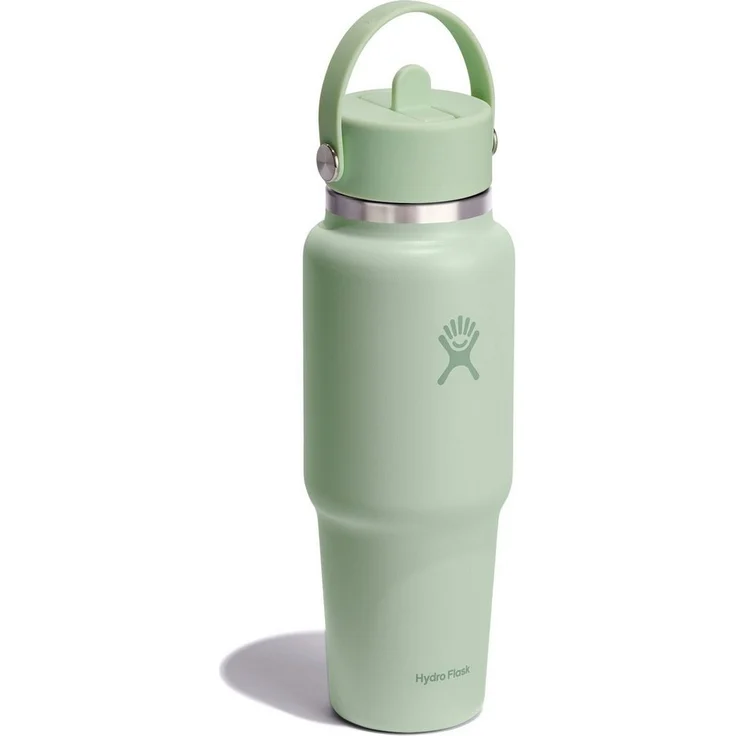 Hydro Flask - Travel Bottle 946 ml (32 oz) - Isolierte Edelstahl-Wasserflasche mit TempShield-Vakuumisolierung und auslaufsicherem Flex-Trinkhalm-Verschluss - Aloe – Bild 4