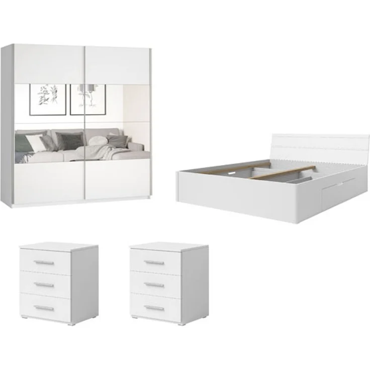 Schlafzimmer-Set komplett Beta 4-teilig weiß Ausführung weiß