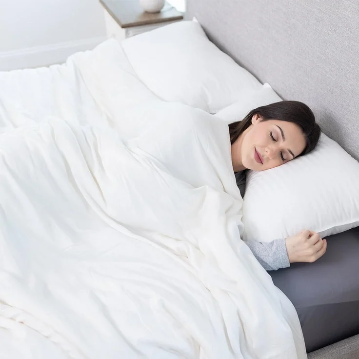Elemuse Sommerbettdecke Kühldecke Sommerdecke, Selbstkühlende Atmungsaktive Extraleicht Decke, Füllung: 30% hochwertig Sojafaser und 70% Polyester, Bambus Sommer Weich Wohndecke OEKO-TEX® – Bild 2