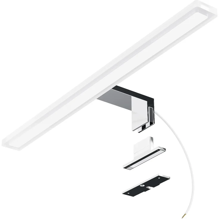 SSC-LUXon LED Bilderleuchte LINA 3-in-1 Bad Spiegelleuchte 50cm warmweiss LED 11W IP44 chrom, Warmweiß – Bild 4