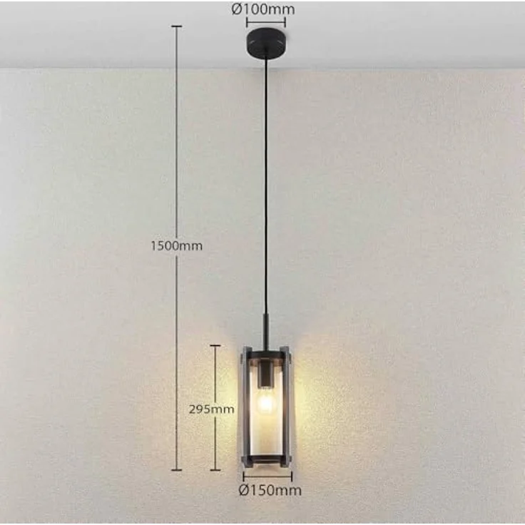 Lucande Außenleuchte Brienne, spritzwassergeschützt (IP54), Aluminium, 1 flammig, E27, Pendelleuchte für Außenbereich – Bild 4