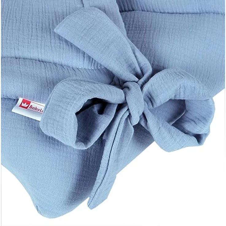 Einschlagdecke BABYLUX Einschlagdecke Musselin BABYHÖRNCHEN 75 x 75 cm Neugeborene, BabyLux, Jeans – Bild 5
