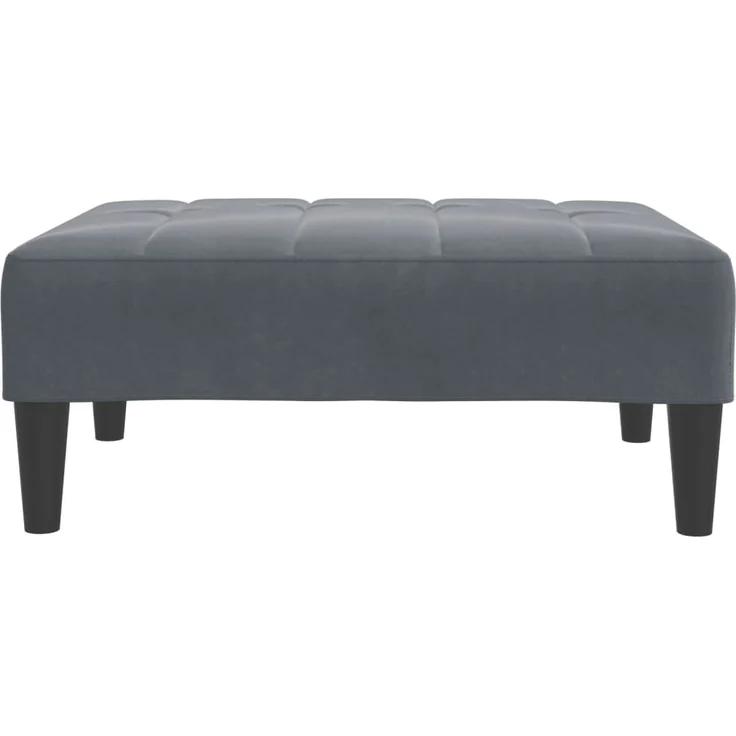 vidaXL Fußhocker Dunkelgrau 77x55x31 cm Samt 4007385 – Bild 3