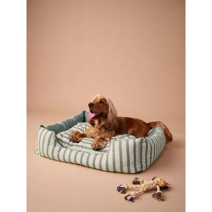 vertbaudet Tierkorb Hundebett mit Wendekissen aus Baumwollstoff – Bild 8