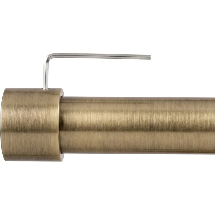 Deco-Raum® Gardinenstange 25mm 1-läufig Kappe | Länge: 190cm | Material: Metall | Farbe: Schwarz – Bild 6