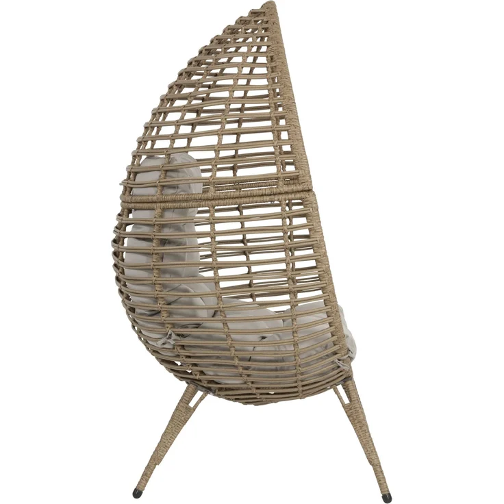 Lesli Living Gartensessel CHILL Sitzei Egg Polyrattan Stroh – Bild 5