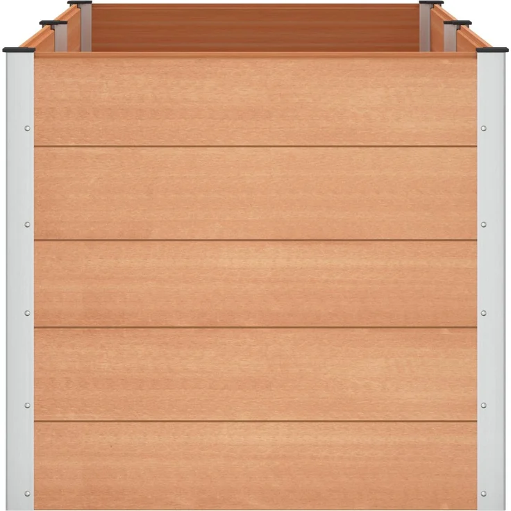 vidaXL Hochbeet Braun 200 x 100 x 91 cm WPC und Aluminium 42039007 – Bild 4