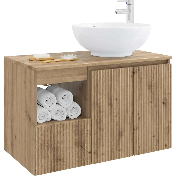 vidaXL Badezimmerschrank-Set 2 stk. Artisan-Eiche 79,5 x 44,5 x 80 cm 3404093 – Bild 3