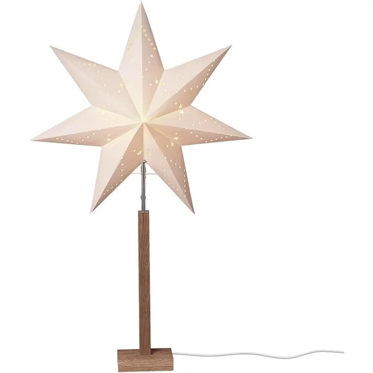 Star Stern Karo Mini Material: Holz/Papier, Farbe beige, Höhe, 55 x 34 cm