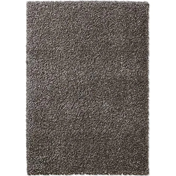 TaCa Home Langflor-Teppich Shaggy Teppich Langflor, rechteckig, Höhe: 35 mm, Wohnzimmer Schlafzimmer Kinderzimmer, Anthrazit - 60 x 90 cm – Bild 3