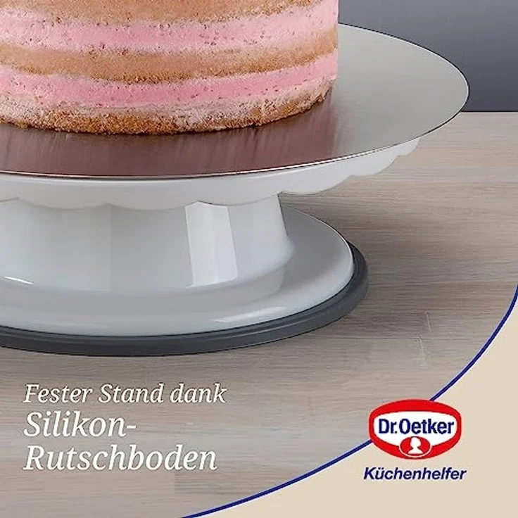 Dr. Oetker - Drehbare Torten- Kuchen- Platte Ø 27,5cm Weiß 1670 Drehteller Deko – Bild 6