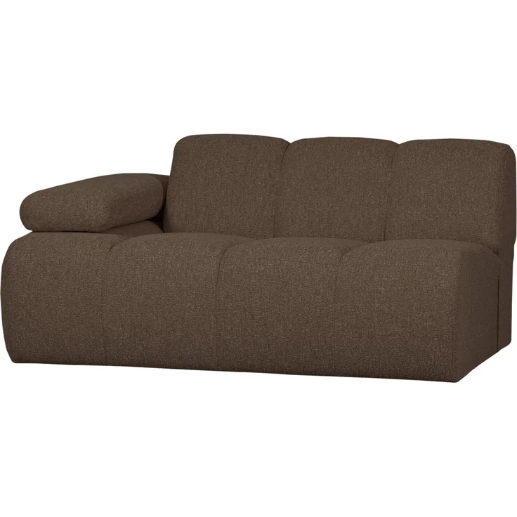 Modulsofa Mojo Boucle 1,5er Arm-Links, Braun