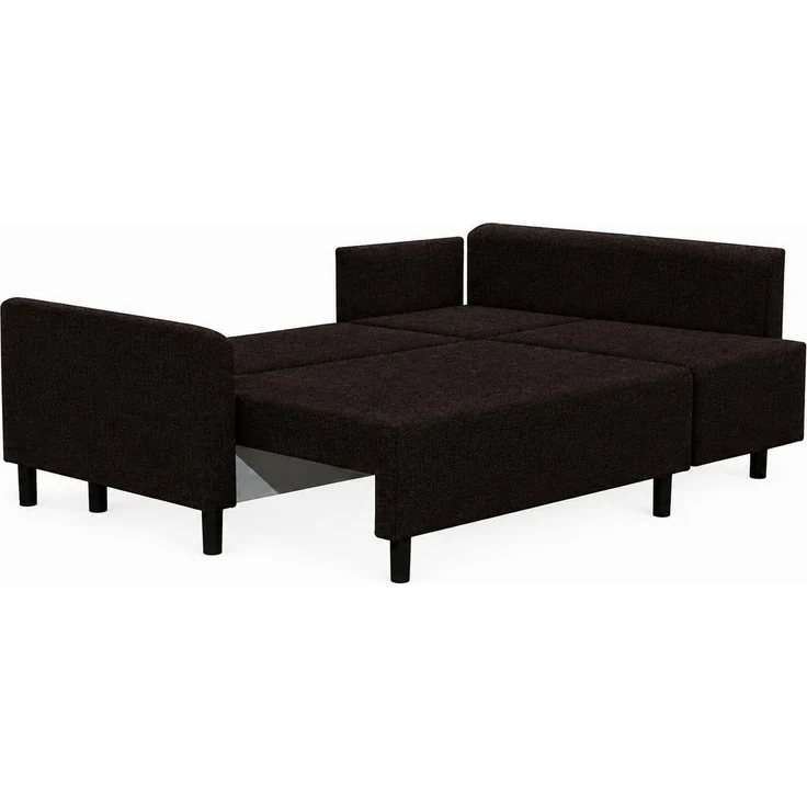 KRISAN MÖBEL Ecksofa LOFT in Braun 205 x 89 x 144 cm, modernes Ecksofa mit Schlaffunktion und flexiblem Ottomane-Aufbau – Bild 3