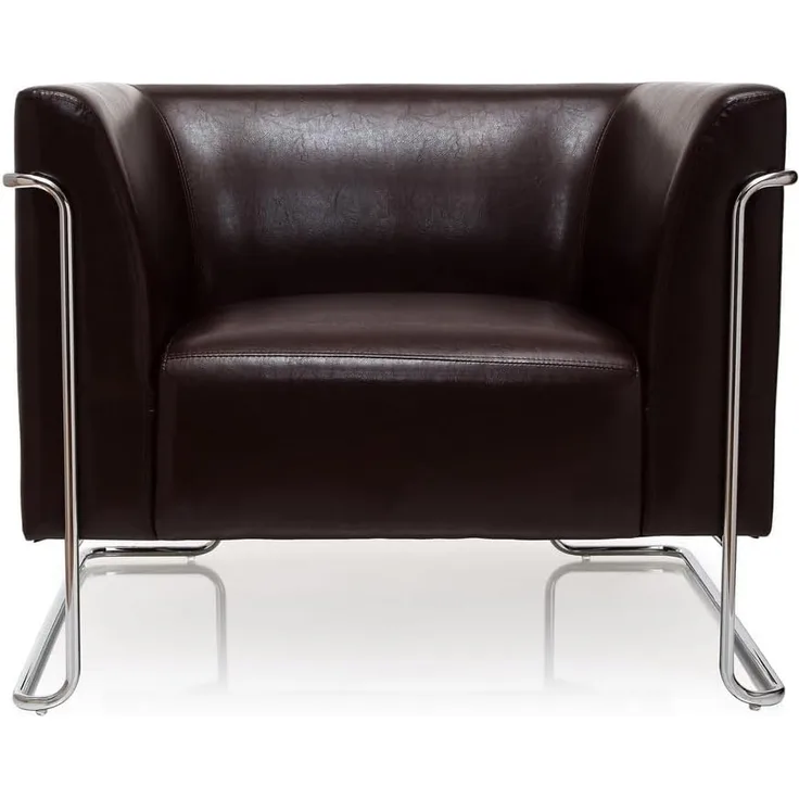 hjh OFFICE Polstersessel Curacao Kunstleder Braun