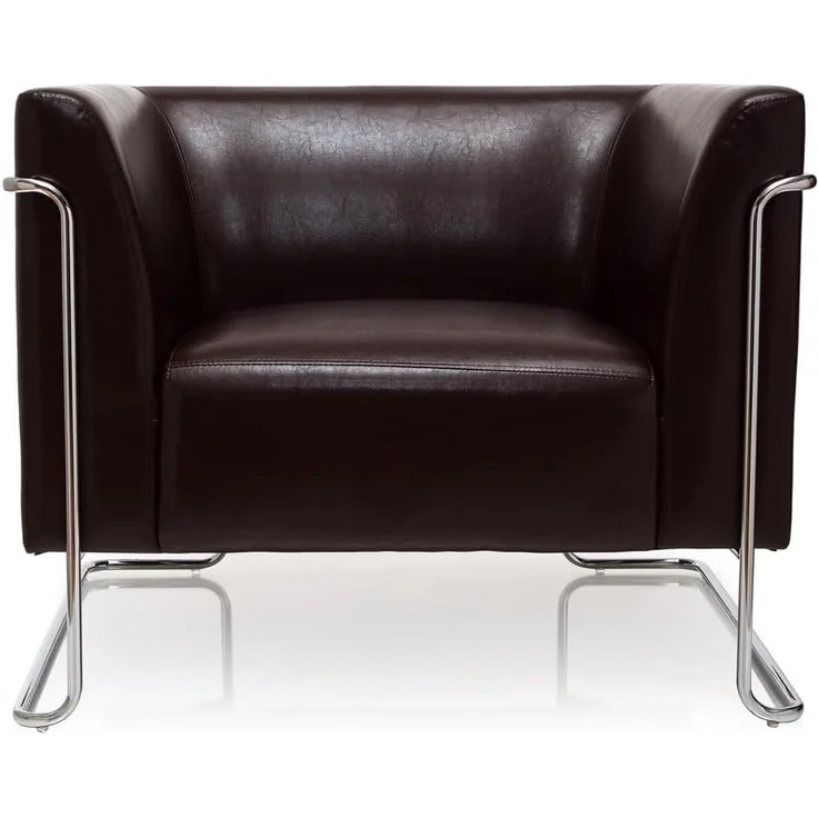 hjh OFFICE Polstersessel Curacao Kunstleder Braun