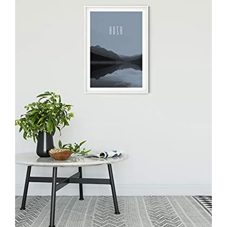 Komar Wandbild Word Lake Hush Steel, Poster 50 x 70 cm, lichtecht, seidenmattes Fotopapier, ohne Rahmen, Made in Germany – Bild 2
