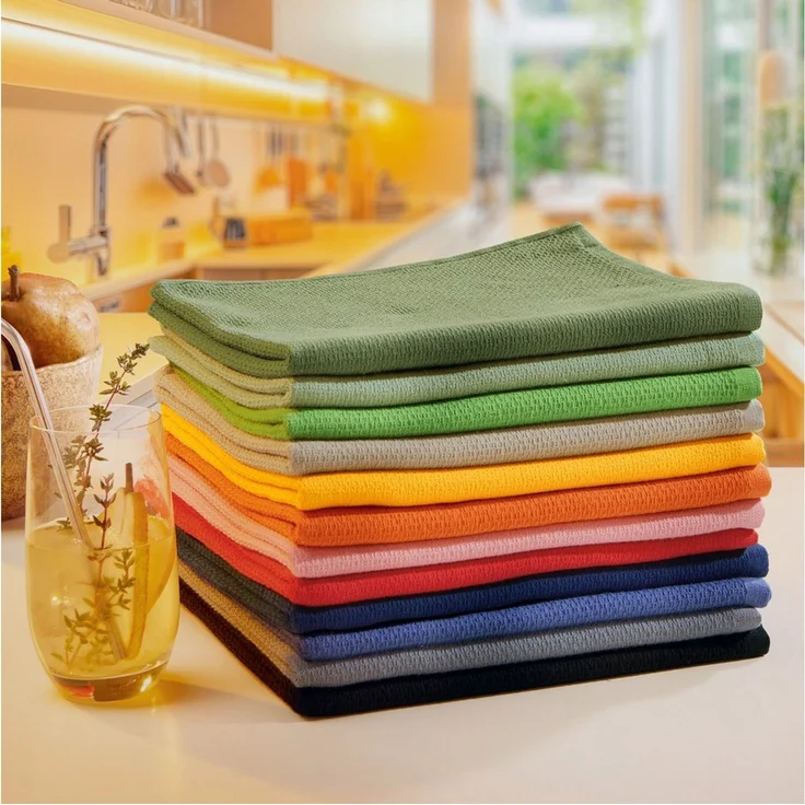 Erwin Müller Geschirrtuch Spültuch 6er-Pack, Baumwolle Uni – Bild 3