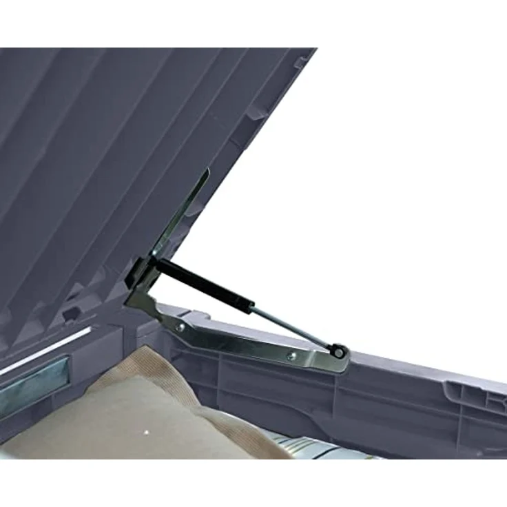 Kissenbox 454L Grau Garten Truhe Außen Aufbewahrung Deckel Kiste Geräte Auflagen – Bild 4