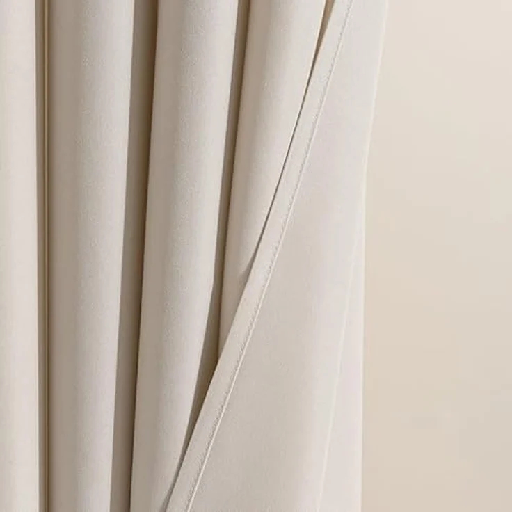 ROOM99 Outdoorvorhäng mit Ösen Garden Line 155x270 cm Breite x Höhe Outdoor Vorhang wetterfest Wasserdicht Sichtschutz Sonnenschutz Gardinen Garten Winddicht Hellbeige, 1 Stück – Bild 5