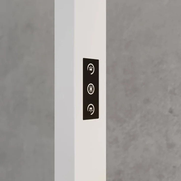 Arcchio LED Klemmlampe, dimmbar, Büro Schreibtischlampe mit Touchdimmer, blendfreies Up and Down Licht, universalweiß 4000K, 2859lm Up und 7713lm Down, Aluminium Kunststoff weiß – Bild 5