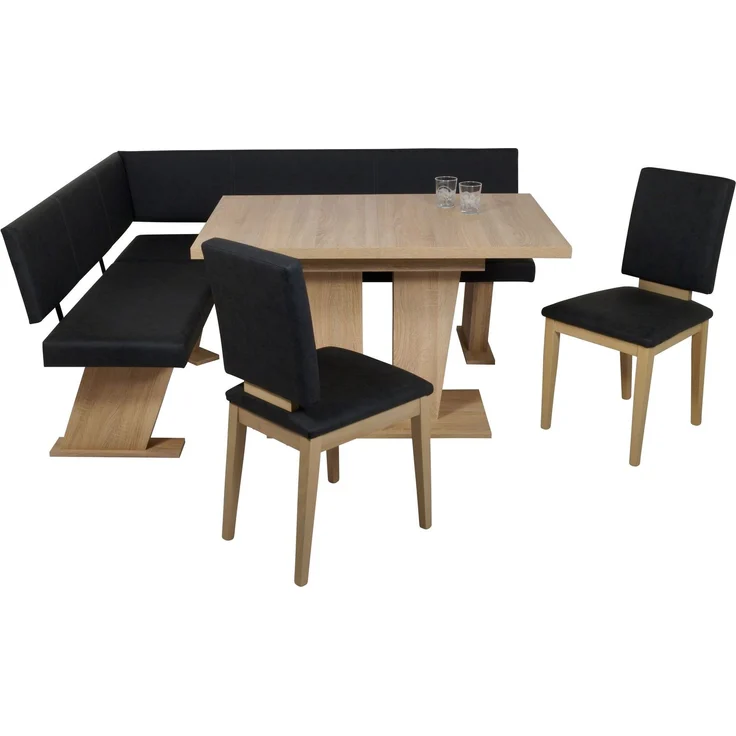 MSZ Design Eckbankgruppe Eckbank Essgruppe VERONA 150 x 181 cm Sonoma Eiche – Bild 1