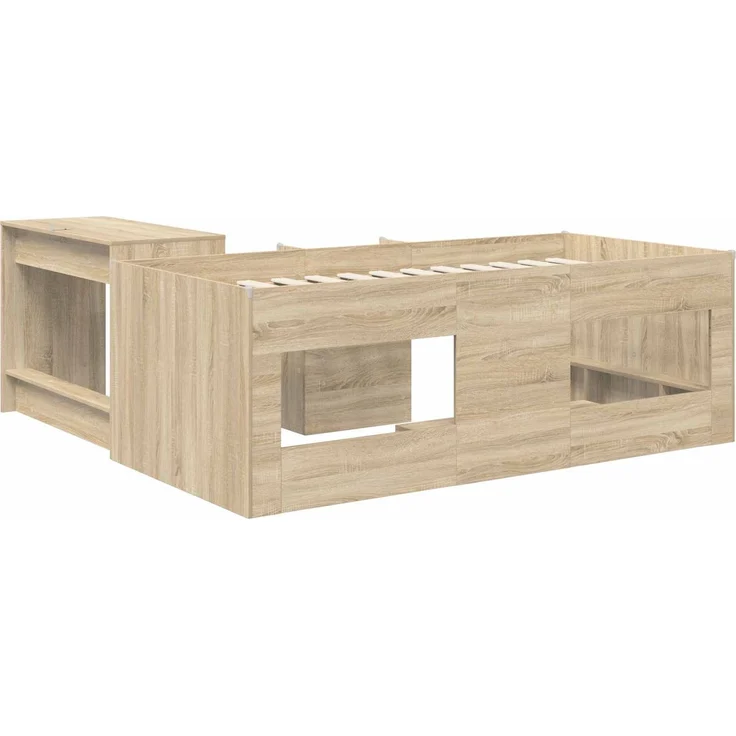 vidaXL Hochbett mit Schreibtisch für Kinder 2 Stk. Sonoma-Eiche 3423472 – Bild 5