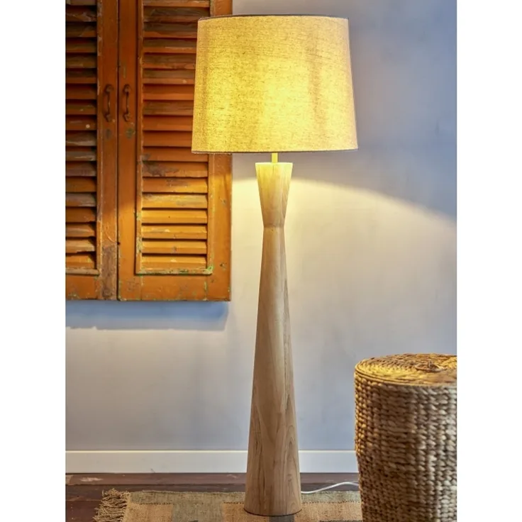 CREATIVE COLLECTION Leonor Stehlampe Natur Gummibaumholz