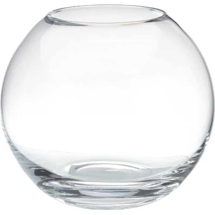 LEONARDO HOME Boccia Glasvase rund, klassische Deko-Vase aus Klarglas, Höhe: 13 cm, Durchmesser: 15 cm, 1,6 l, ideal für Blumen und Dekoration
