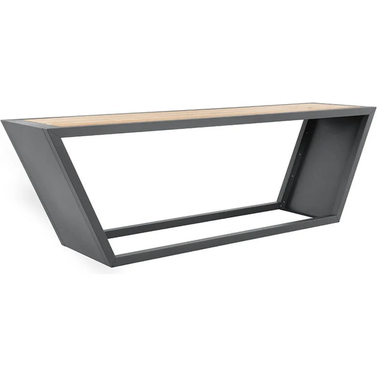 HOME DELUXE Sitzgarnitur aus Stahl KOBON Anthrazit - Made in Germany - 2 x Bank + 1 x Tisch – Bild 5