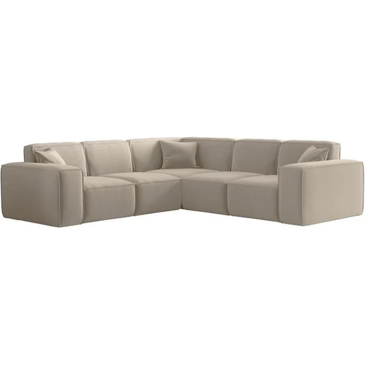 Fun Möbel Ecksofa Ecksofa Designersofa CELES PREMIUM Seite Universal in Stoff, Sofa Rücken echt bezogen – Bild 4