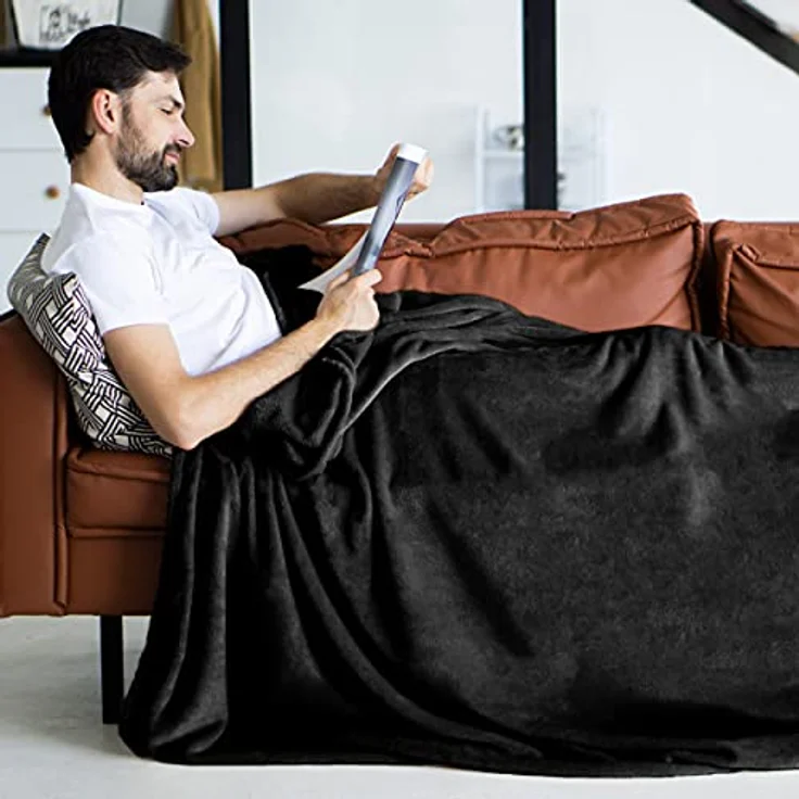 Wohndecke Kuscheldecke super weich & flauschig – warme Fleecedecke, Gräfenstayn, warme Wolldecke, Sofadecke & Tagesdecke - Überwurf Sofa, Couch – Bild 3