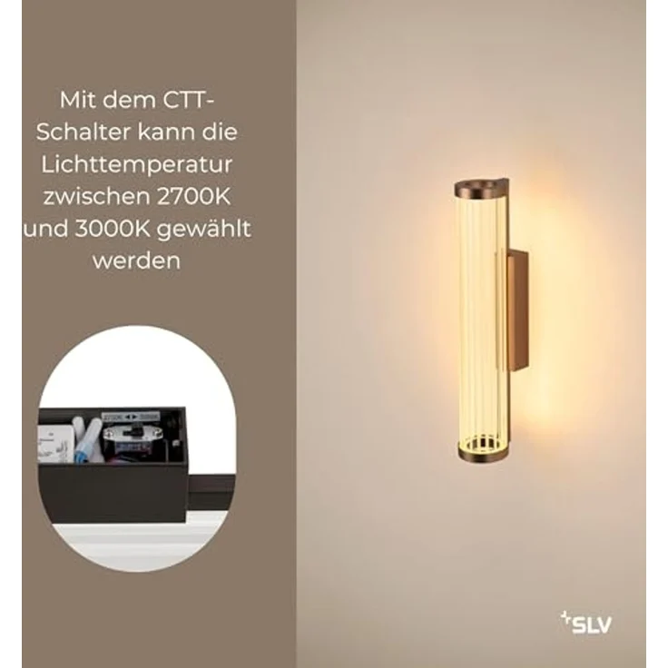 SLV 1008037 QUIMERA Wandaufbauleuchte 2700-3000K PHASE dunkel kupfer – Bild 5