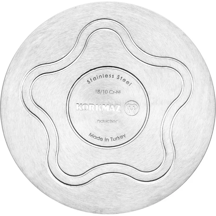 Korkmaz Perla Kochtopf aus hochwertigem 18/10-Edelstahl - 22 x 11 cm - 4 Liter – Bild 3