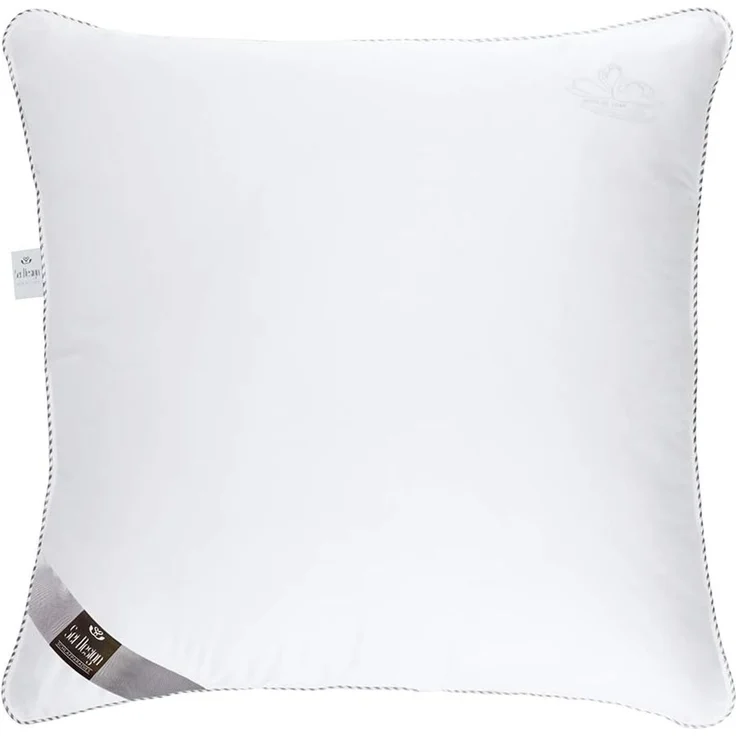 SEI Design Kopfkissen Kissen SWAN DE LUXE 80x80 Alternative zu Daunen, Füllung: 100% Polyester Mikrofaser, Bezug: 100% Baumwolle, Seitenschläfer, Rückenschläfer, Bauchschläfer, Schlafkissen, Mikrofaserfüllung Baumwollbezug 2x Reißverschluss – Bild 1