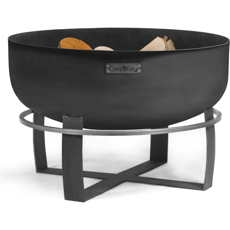 CookKing 'Viking' Feuerschale XXL, Stahl Schwarz, Ø 80x50 cm – Bild 1