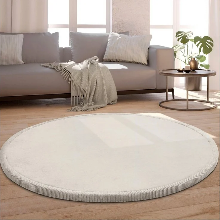 Paco Home Teppich Kinderzimmer Kinderteppich Baby Spielteppich Krabbeldecke Krabbelmatte Weich rutschfest Jungen Mädchen Deko, Grösse:120 cm Rund, Farbe:Creme – Bild 5
