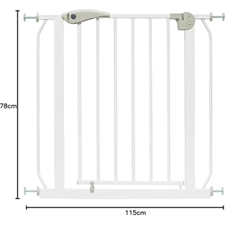 ib style® Berrin ! PREISSIEGER ! Treppengitter 58-175 cm | Ohne Bohren |Auto-Close| 90° Stop | Einhand Bedienung | 113-121 cm – Bild 10
