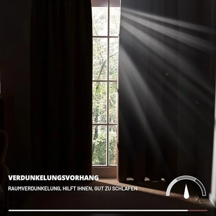 Deconovo Vorhänge Wohnzimmer mit Kräuselband Blickdicht Schallschutz Rot | 2er Set, H 290 x B 140 cm, Thermogardine Wärmeisolierend, Schlafzimmer Vorhänge, für Thermal Curtain, UV-schutz, Übergardinen – Bild 7