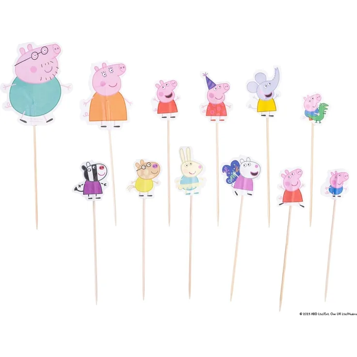 Dr. Oetker Papier Party-Picker Peppa Wutz – Praktisches Set: 24 Stück – Perfekt zum Backen mit Kindern und Fans von Peppa Pig, ideal für Kindergeburtstage und Familienfeiern