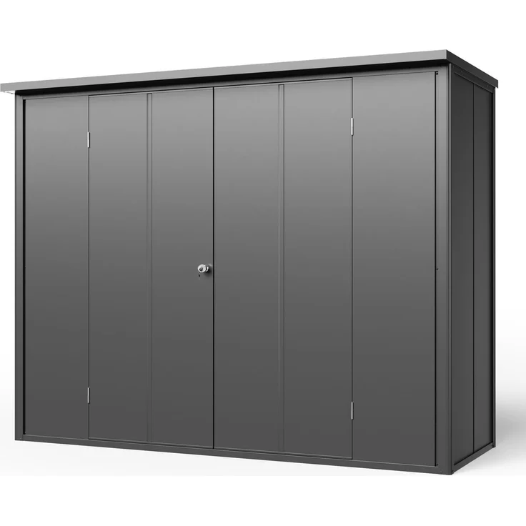GFP Primeyard Geräteschrank Metall 228x84x181 cm Gartenschrank anthrazit inkl. Fußboden – Bild 1