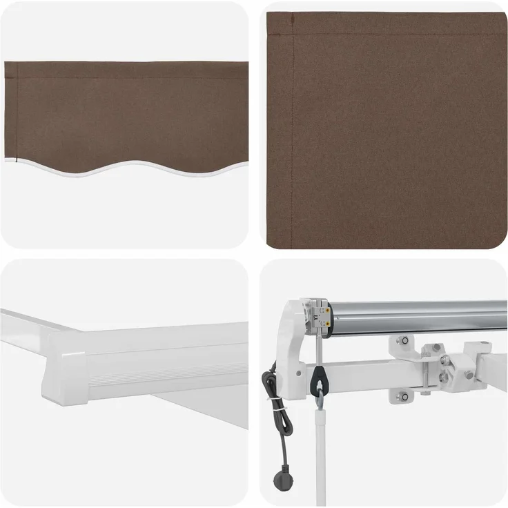 vidaXL Ausziehbare Markise Taupe 600x300 cm Stoff und Aluminium 3426479 – Bild 4