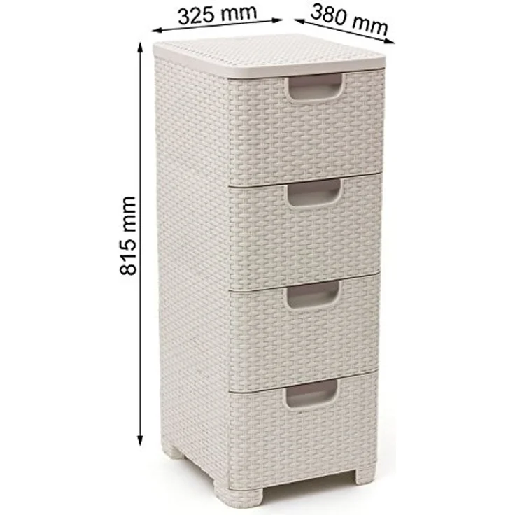 Curver Badregal, Regal mit 4 Schubladen Curver Style – Bild 3